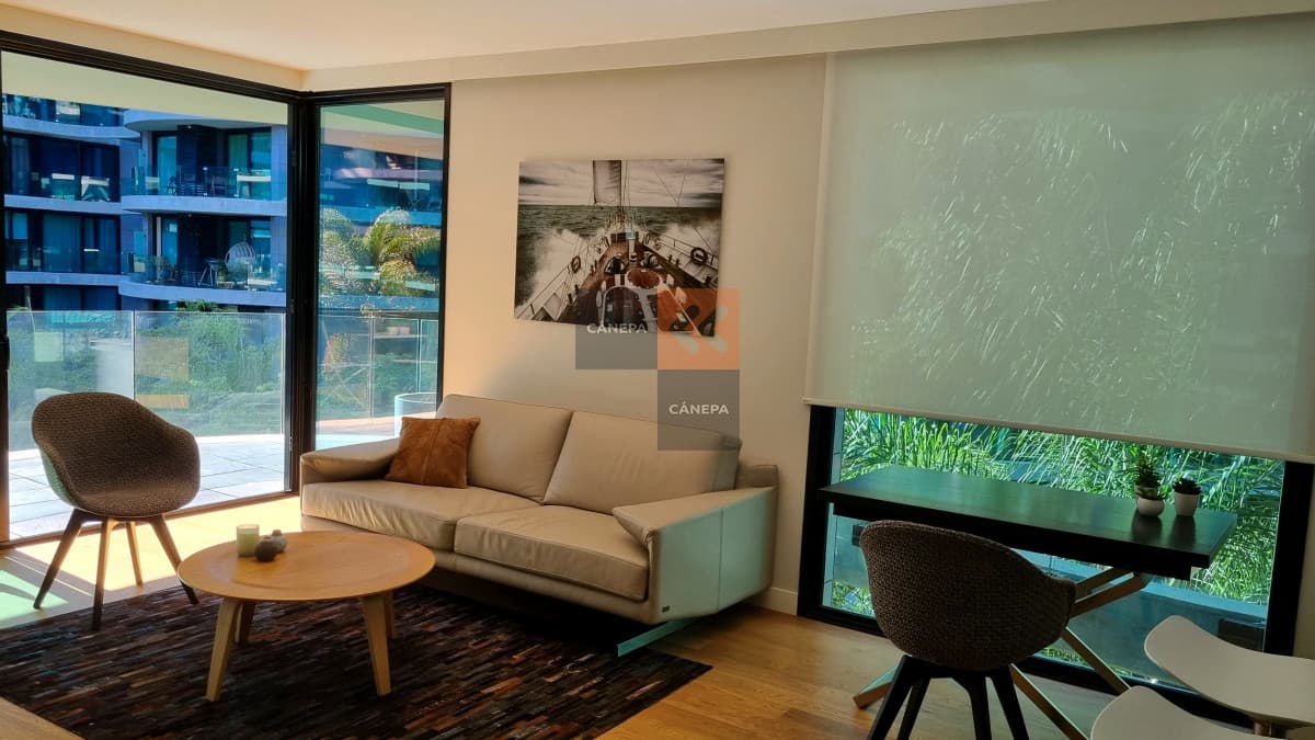 Venta y alquiler de apartamento amueblado de 1 dormitorio en Puerto del Buceo