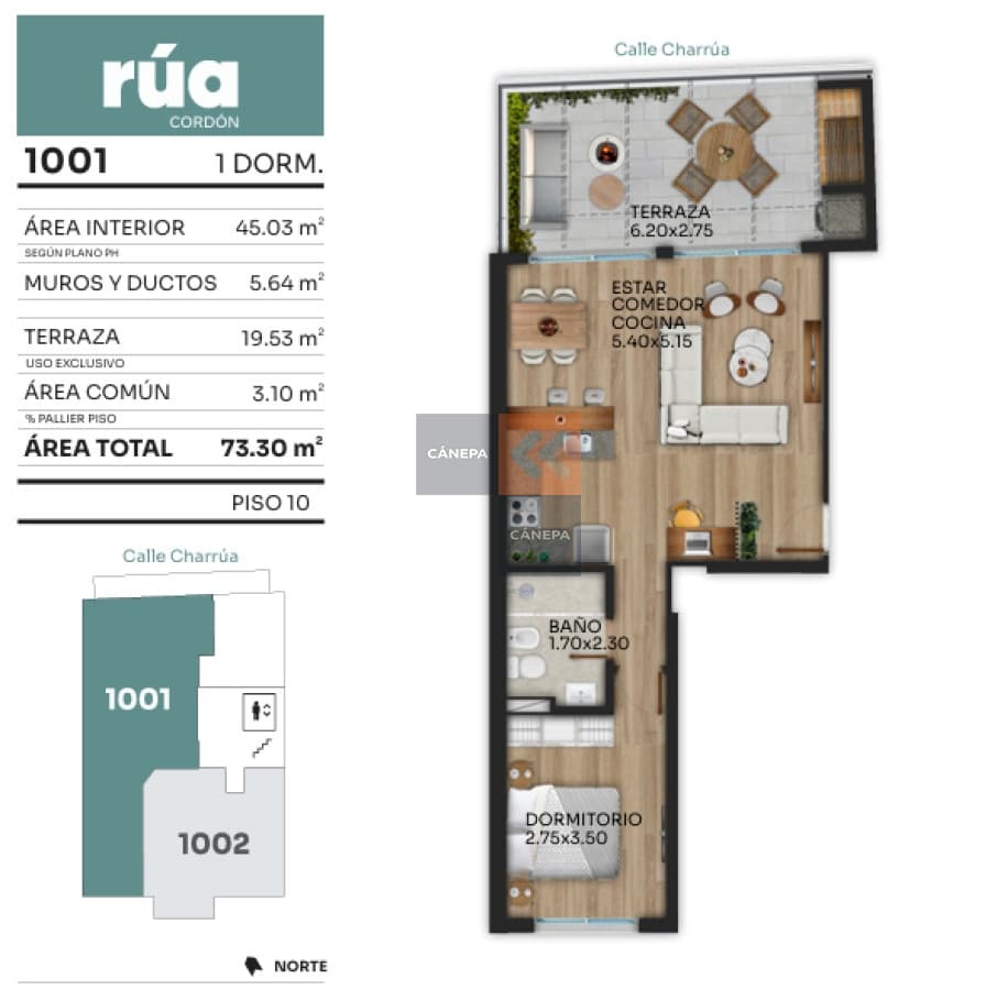 Apartamento ideal para inversión en Cordón