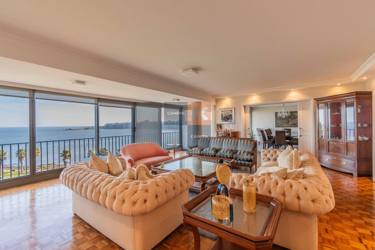 Venta excelente apartamento 3 dormitorios sobre la Rambla de Pocitos