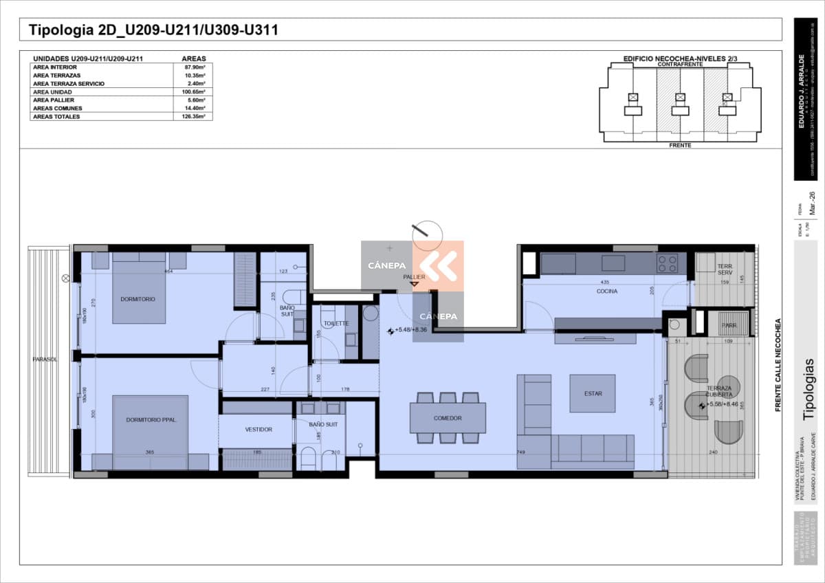 Departamento de 2 dormitorios en venta en San Rafael