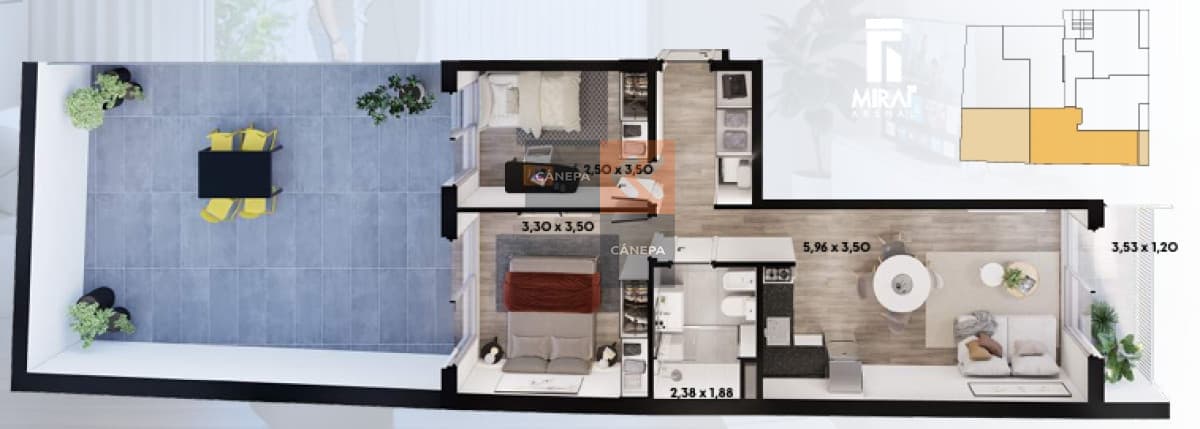Apartamento ideal para inversión en Cordón