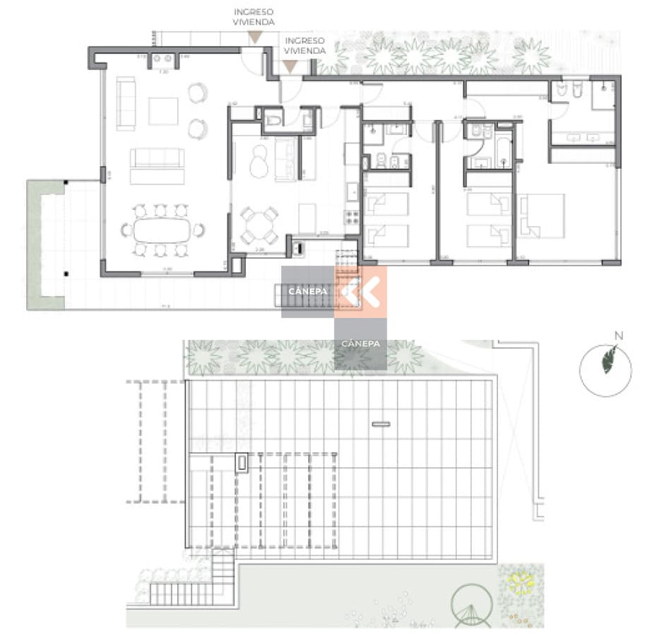 Venta apartamento de 4 dormitorios en Carrasco Sur + terraza con parrillero propio