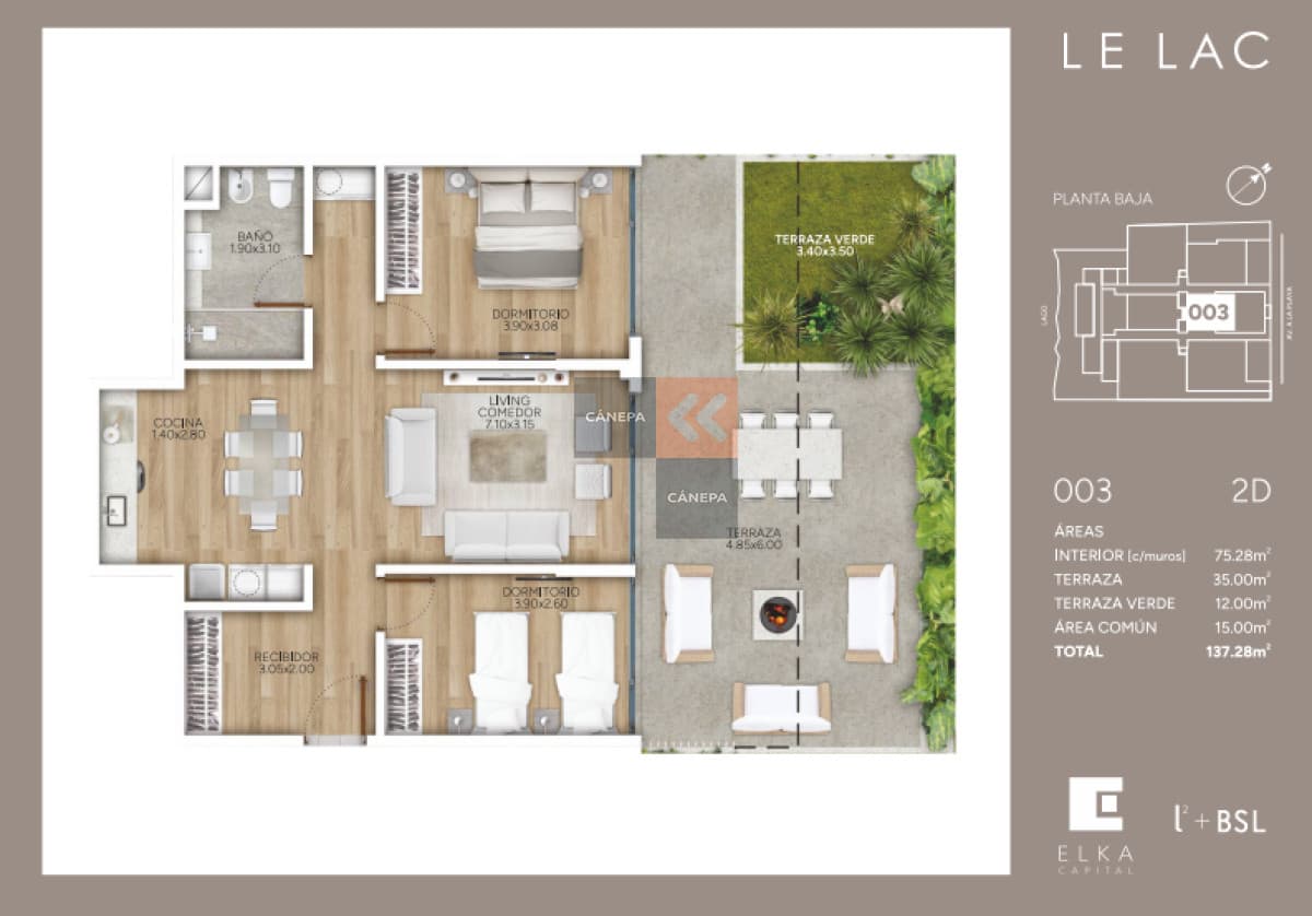 Venta apartamento 2 dormitorios en Parque Miramar