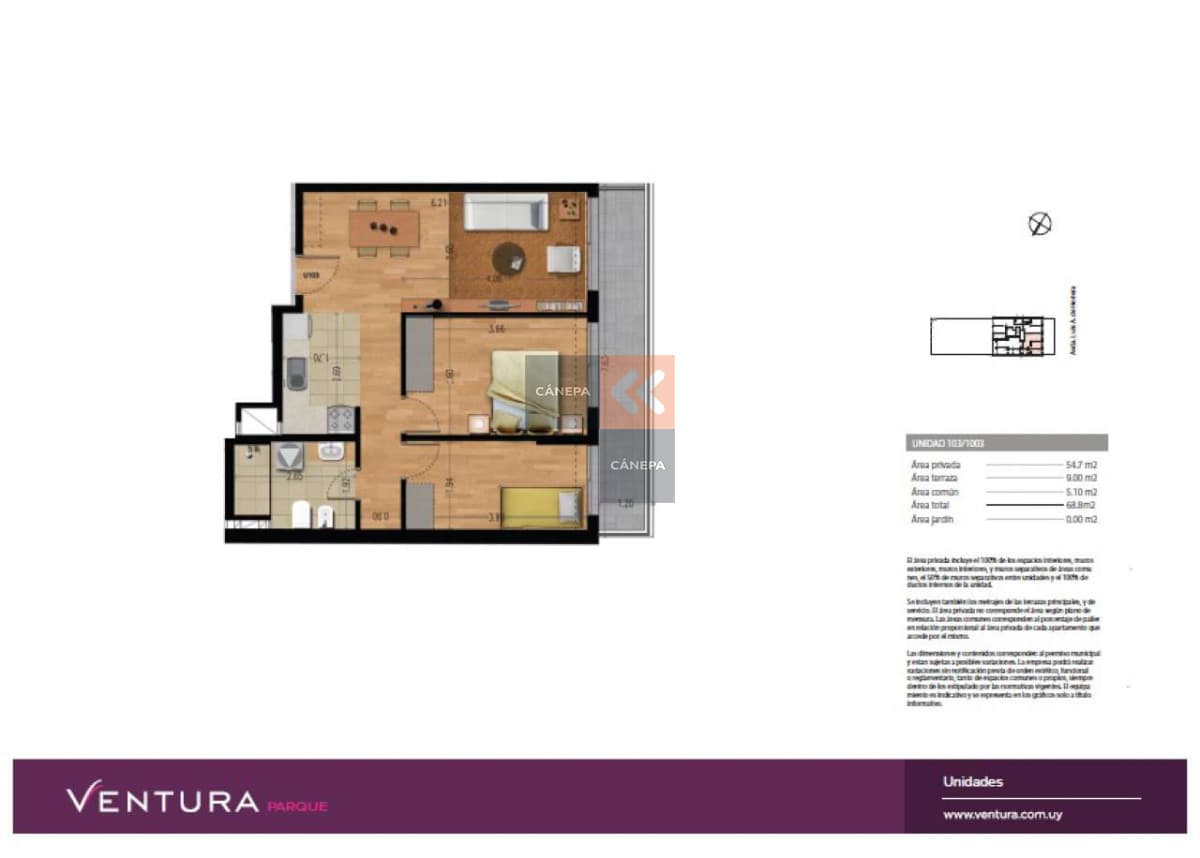 Venta apartamento 2 dormitorios en La Blanqueada