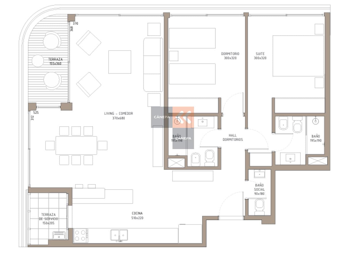 Venta apartamento 2 domritorios en Carrasco