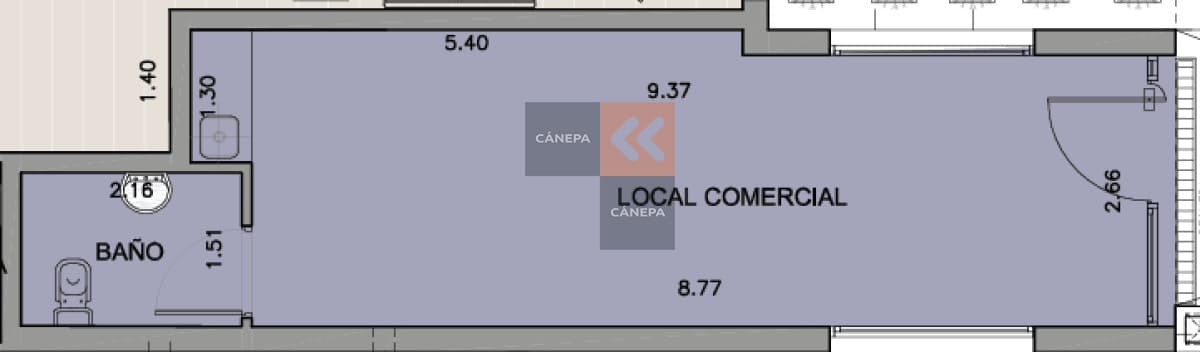 Venta con renta de local comercial en Punta Carretas
