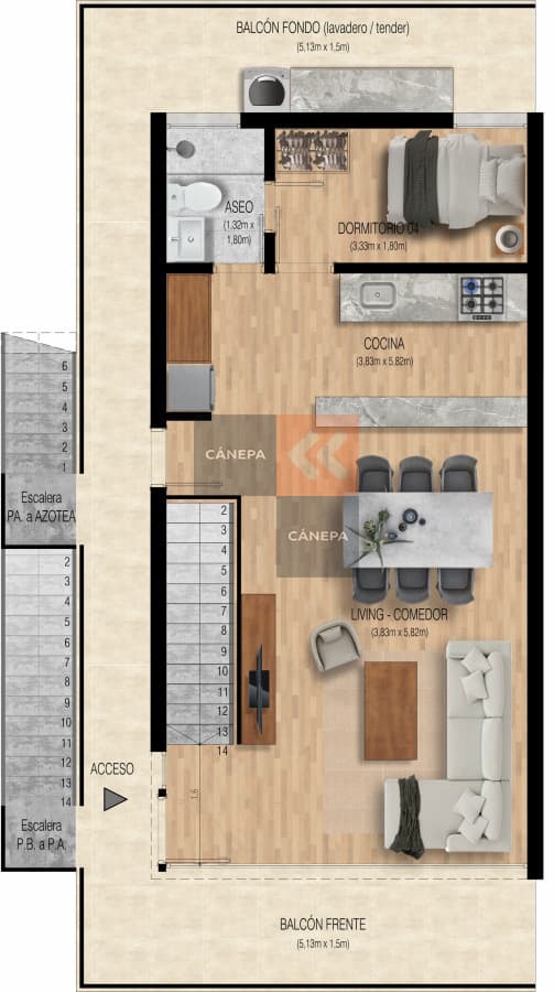 Casa en venta de 3 dormitorios