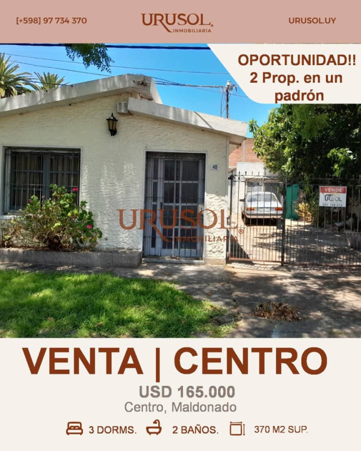 URUSOL Inmobiliaria   Casa ID.137 - OPORTUNIDAD DE INVERSION - CENTRO DE MALDONADO