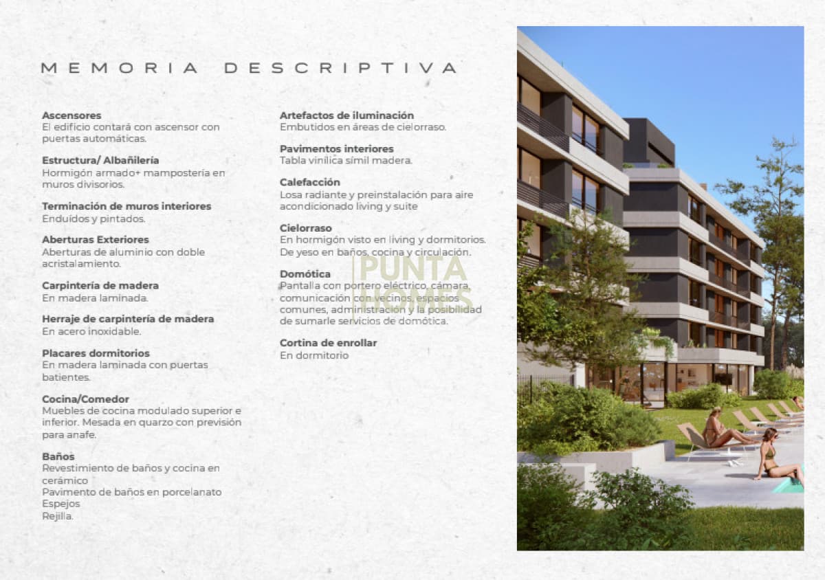 Punta Homes Inmobiliaria Apartamento ID.3976 - Nordeste Residences apto 103