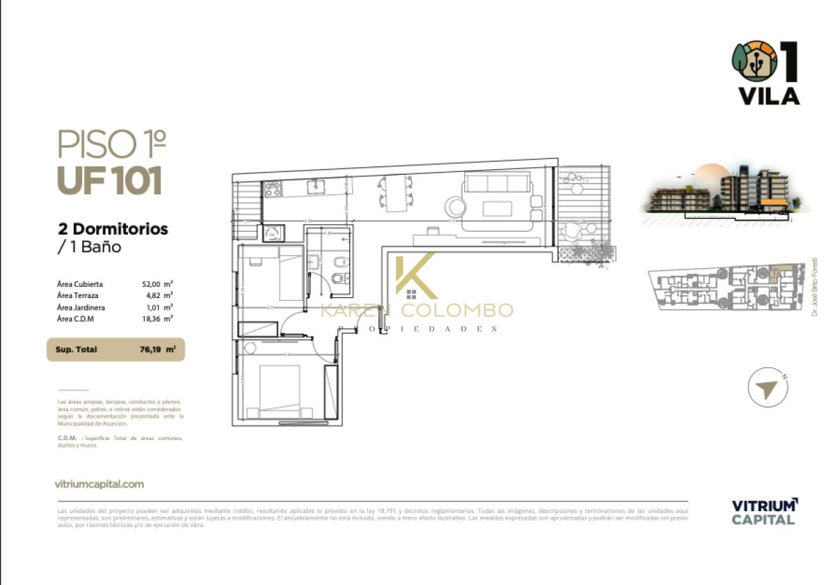 Apartamento 2 dormitorios a estrenar en Montevideo
