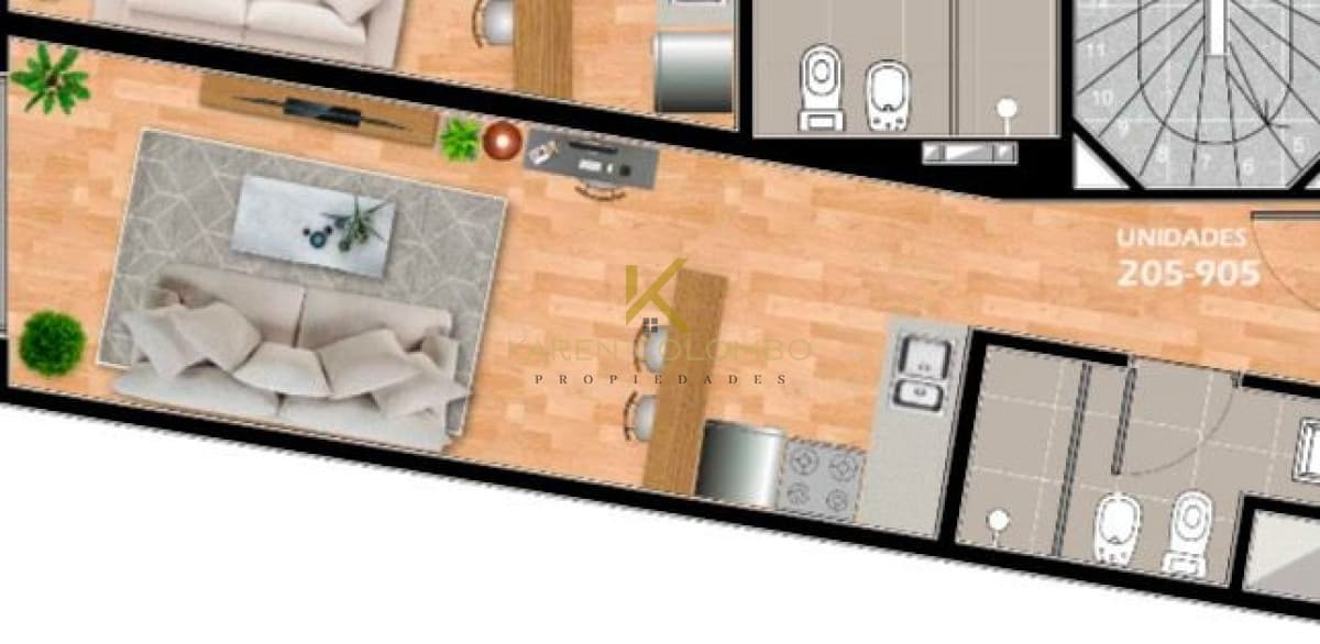 Monoambiente en venta en Pocitos