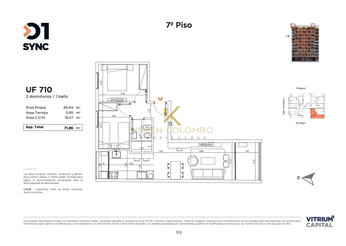 Apartamento 2 dormitorios a estrenar en Montevideo