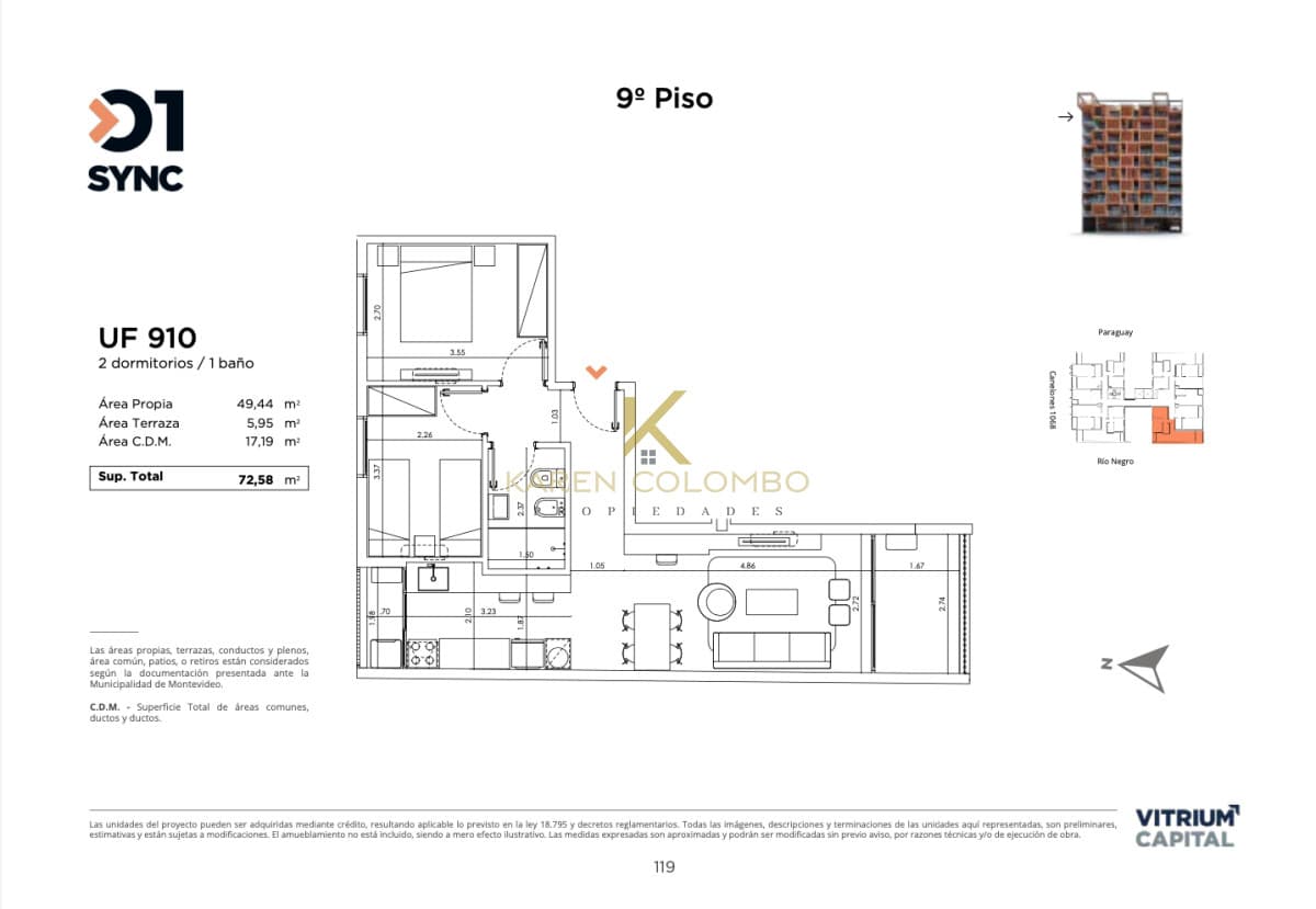 Apartamento a estrenar en el centro de Montevideo
