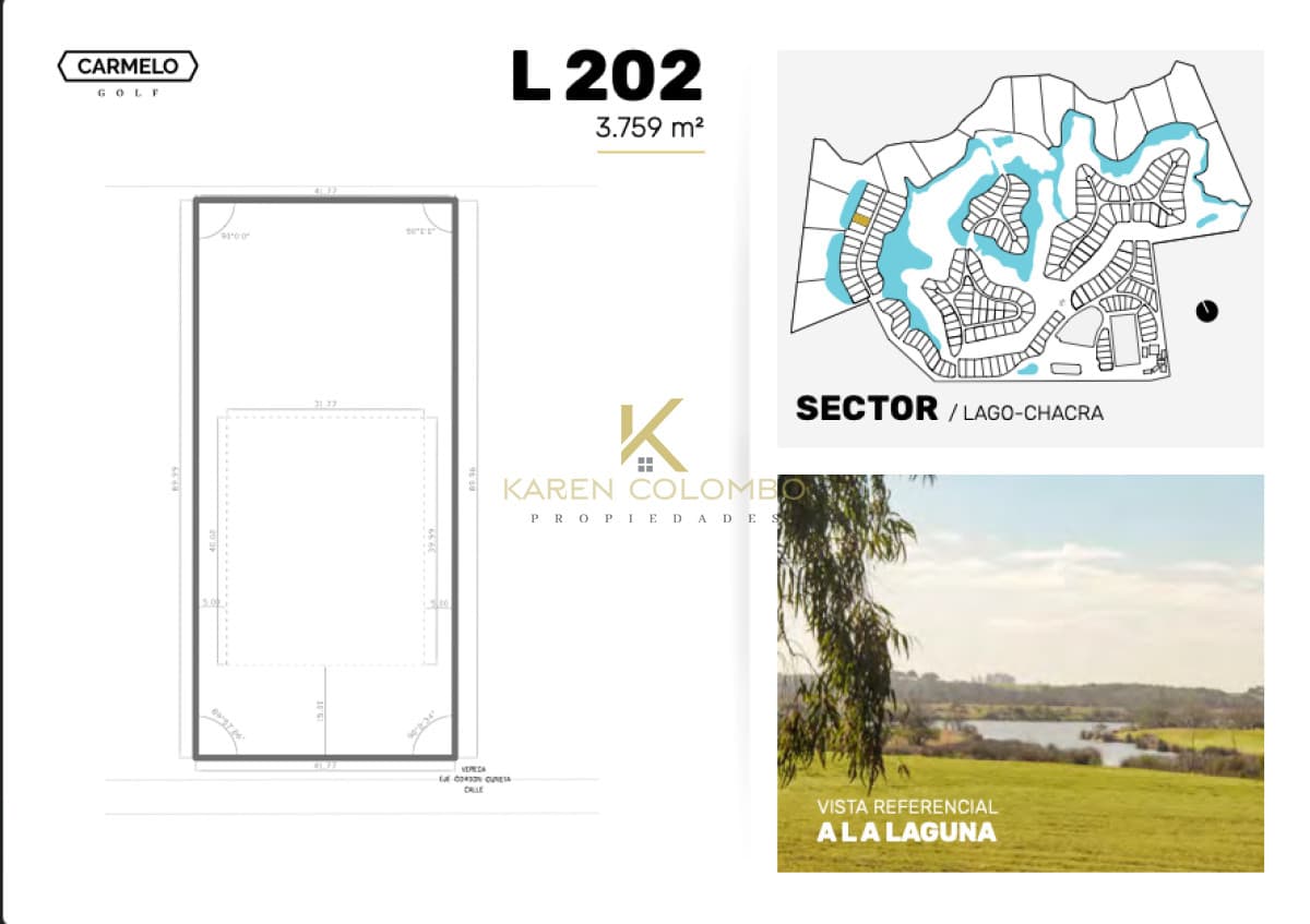 Lote en venta en Carmelo Golf