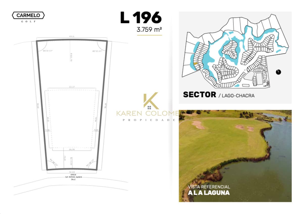 Lote en venta en Carmelo Golf