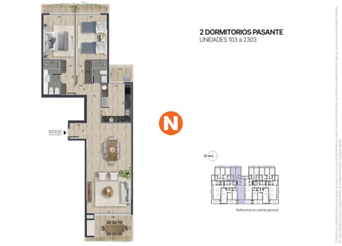 Apartamento de 3 dormitorios piso alto con vista en Penínsu ...
