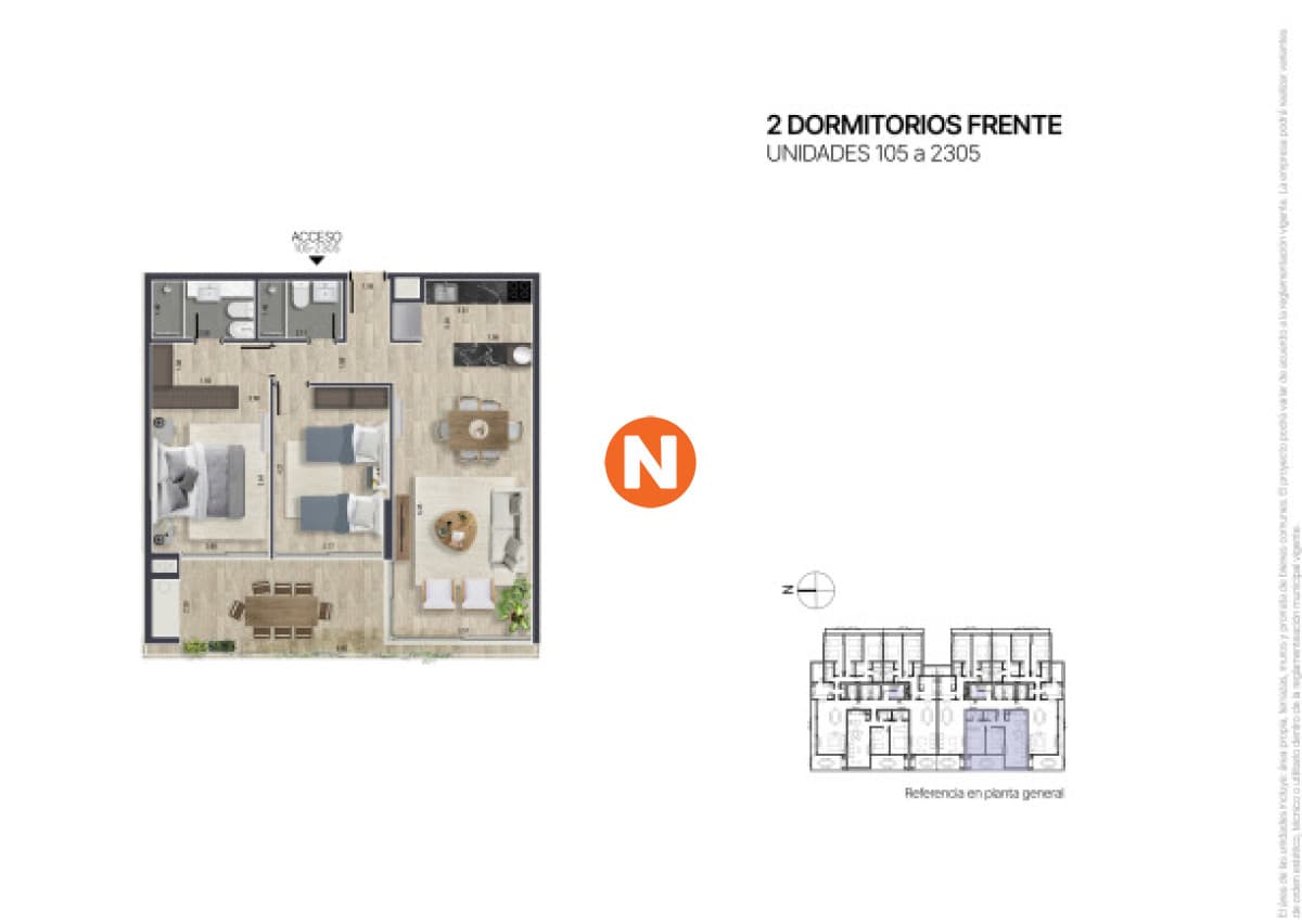 Apartamento de 3 dormitorios piso alto con vista en Penínsu ...
