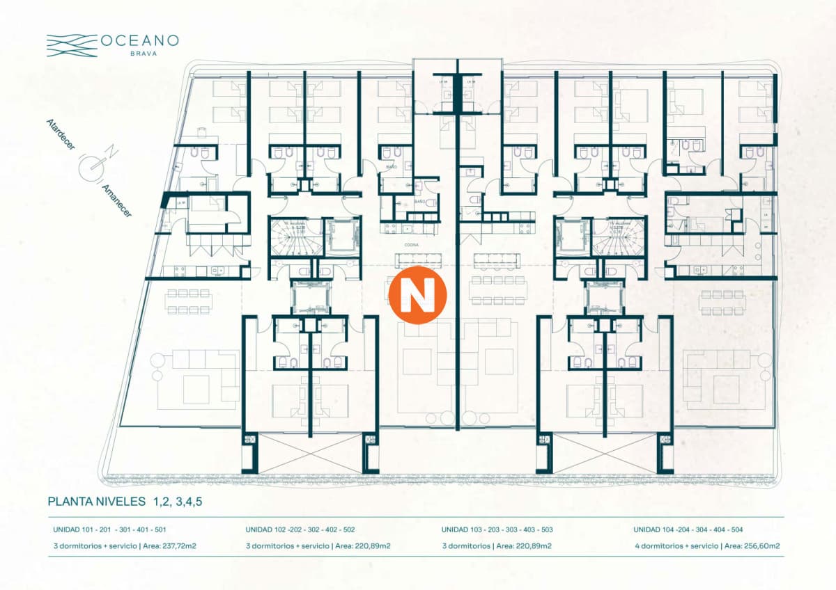 Apartamento en Pozo, 3 dormitorios, Océano Brava