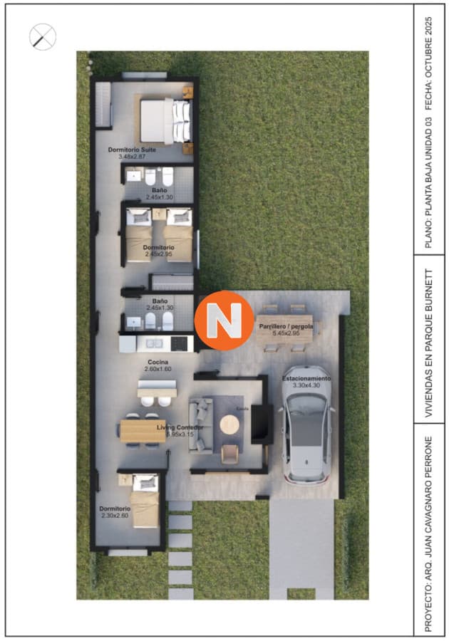 Casa A Estrenar de 3 dormitorios, Parque Burnett