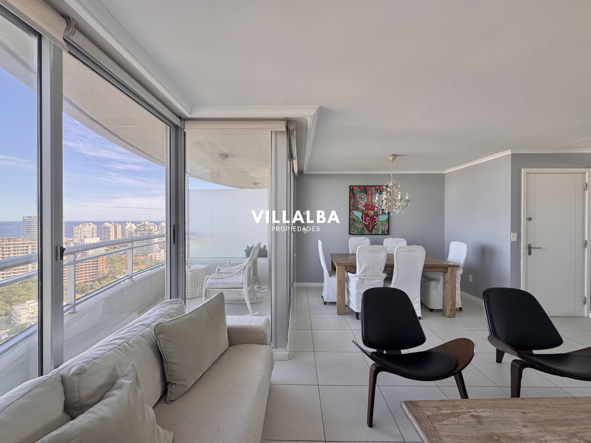 Apartamento en venta 2 dormitorios Aidy Grill Punta del Este Ocean Drive piso alto vista al mar