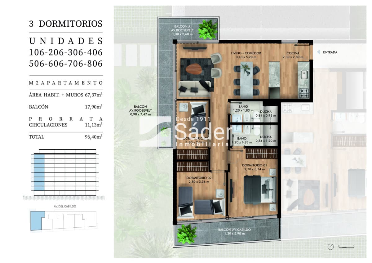 Aptos de 3 Dorm en Pozo. Vivienda promovida, excelente ubicación. See Bosque