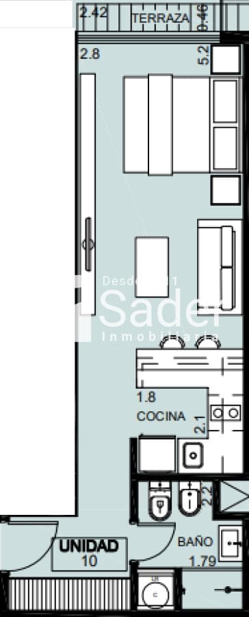Tu espacio ideal con terraza al norte