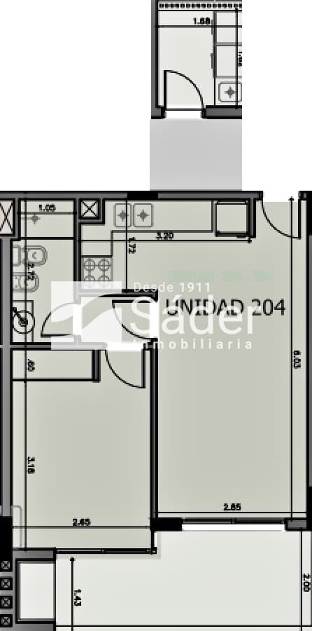 Apto de 1 Dormitorio con Parrillero a Pasos de Playa Brava