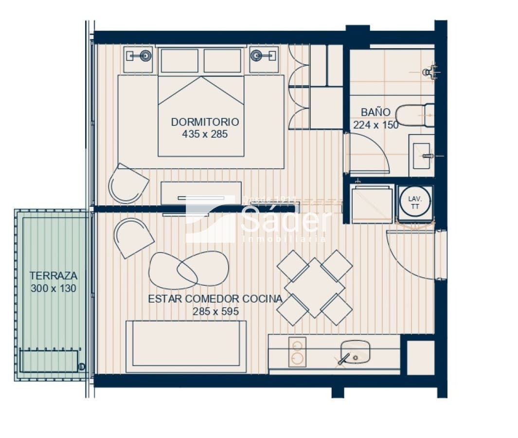Apartamento de 1 dormitorio sobre Av. Roosevelt
