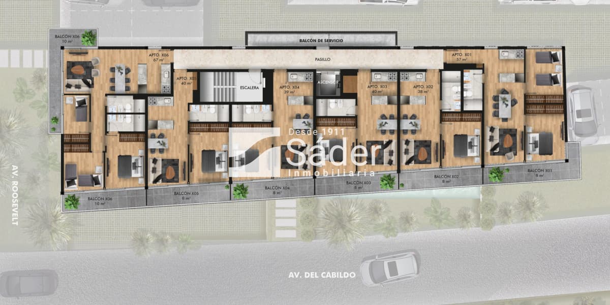 Aptos de 1 Dorm en Pozo Pda 21 de Playa Mansa a pasos de la Terminal. Vivienda promovida