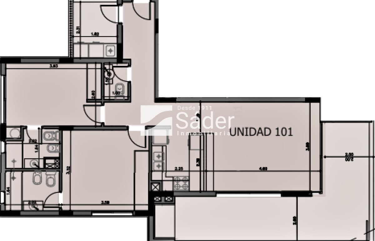 Apto esquinero con gran terraza y doble suite