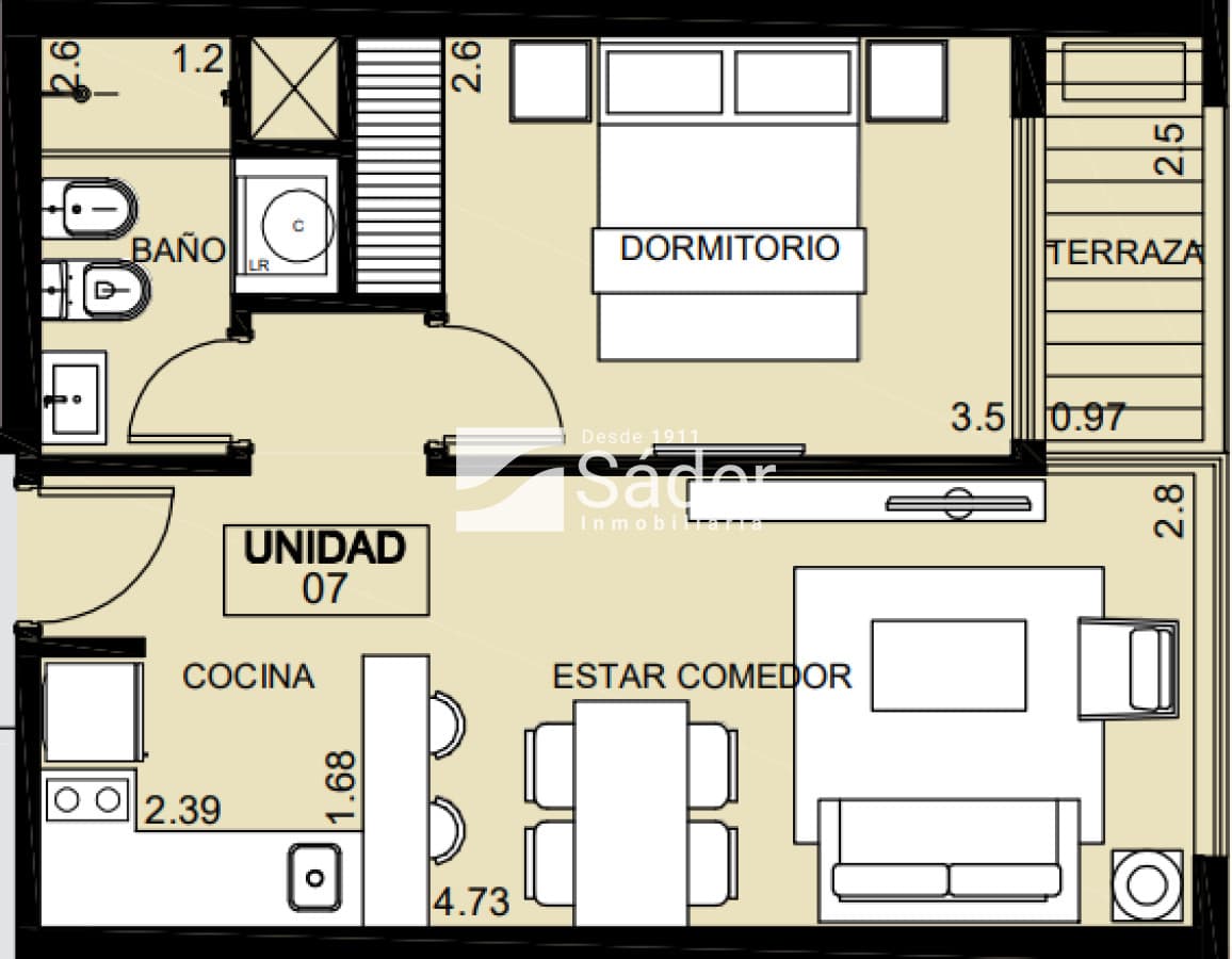 Apartamento con estilo y terraza al este