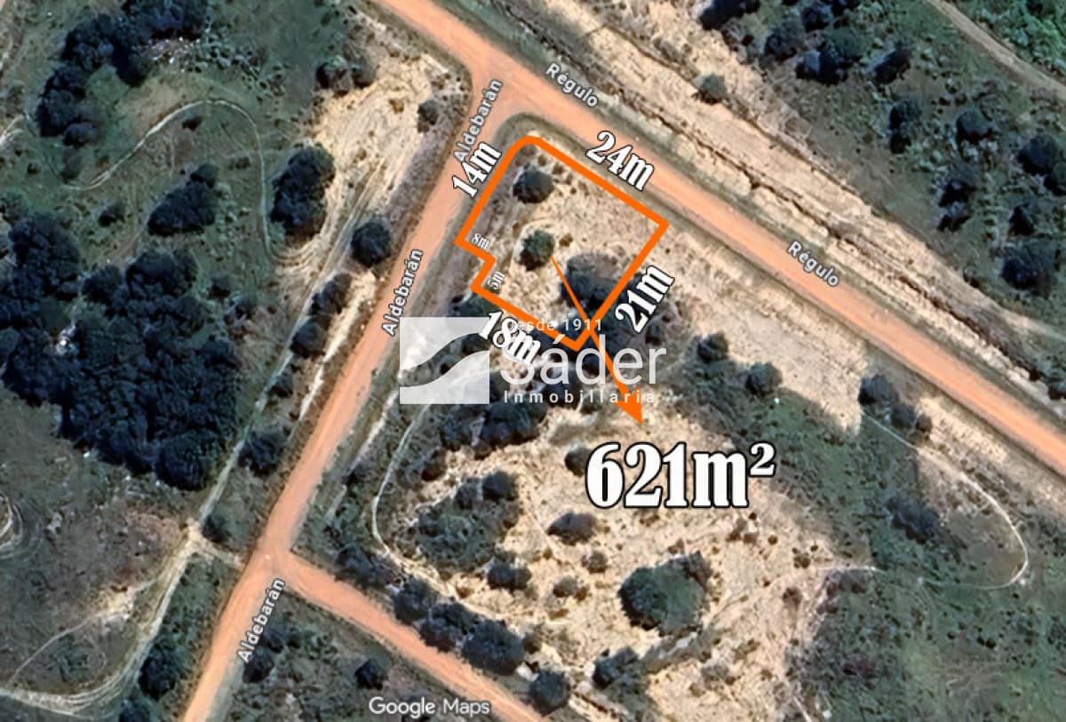 Terreno esquinero de 621² en Sausalito, Maldonado