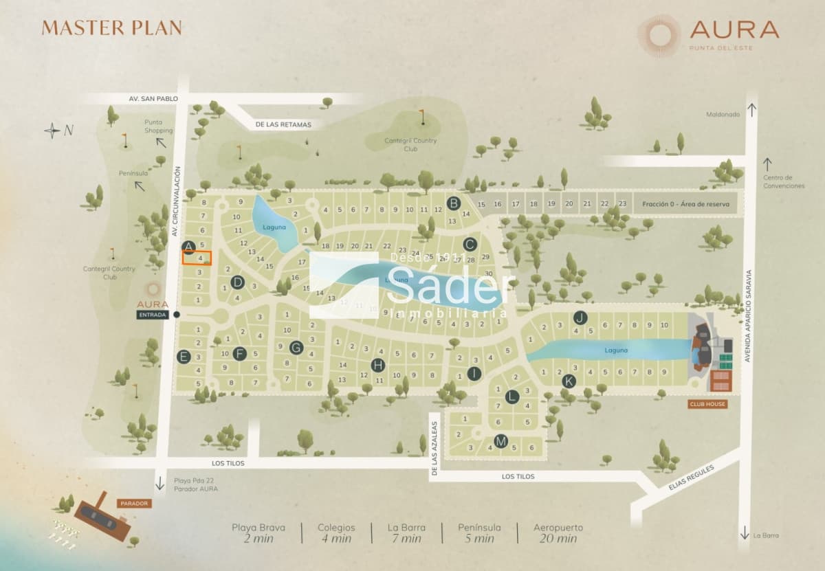 Lote 1.034 m2 en barrio privado pda 22 Playa Brava