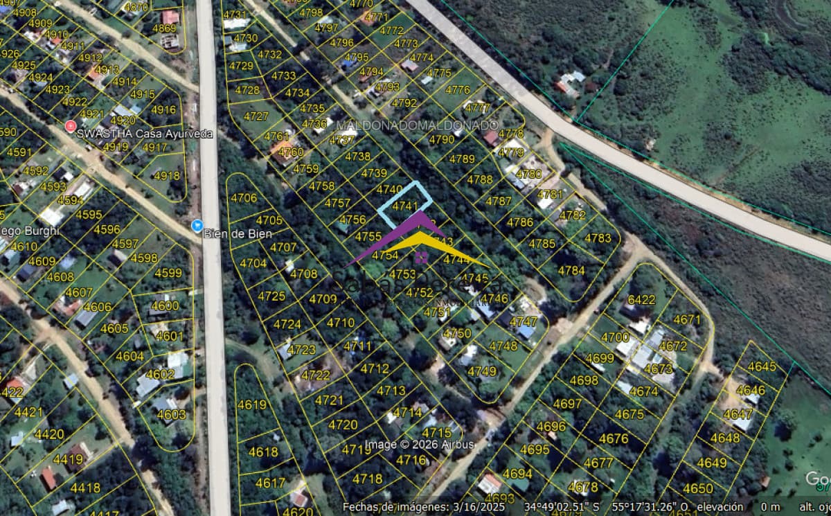 Terreno ID.41603 - Venta Terreno 423mts2.,Playa Hermosa, Piriápolis ,Maldonado.