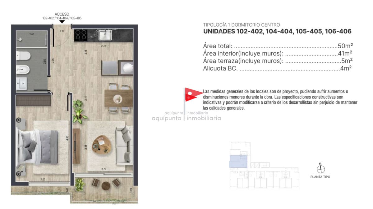 Apartamento ID.145 - Apartamento en Seaside 304 con cochera propria