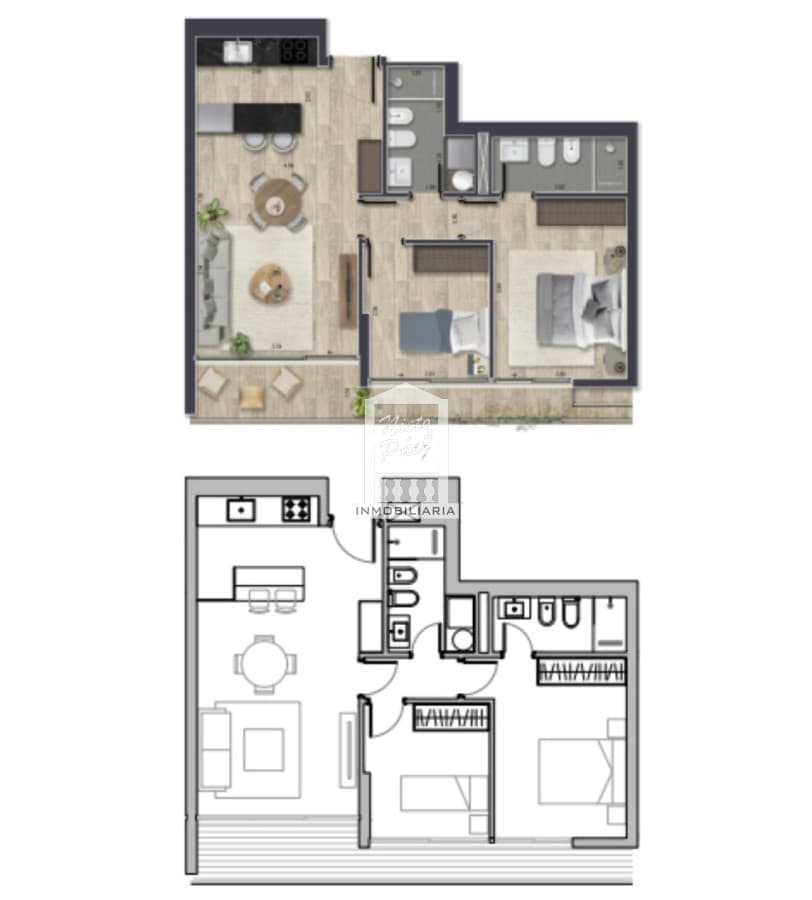 Torres del Este, Torre Brava, 2 Dormitorios, 2 baños. Venta