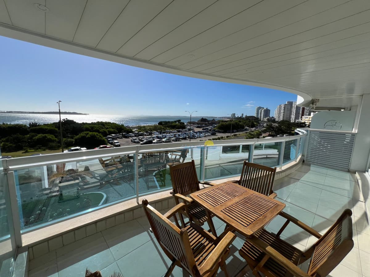 Departamento en Alquiler de 3 Dormitorios en Punta del este Torre Millenium . Playa Mansa , Vista al Mar  - Inmobiliaria Playa del Este