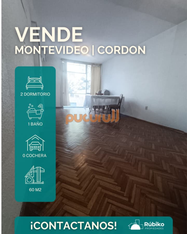 Venta de apartamento en Cordón de 2 dormitorios y cocina definida
