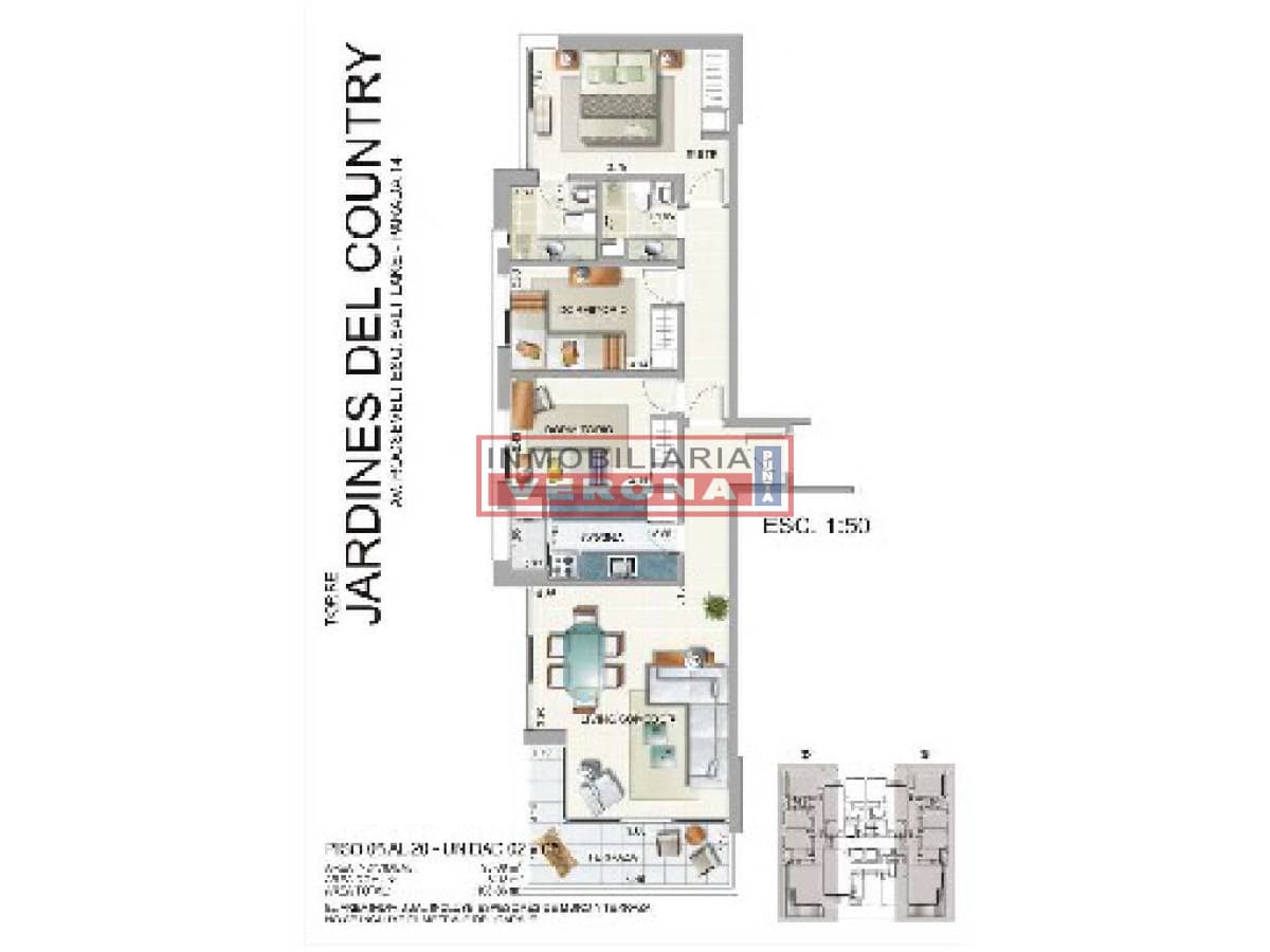 Apartamento en Roosevelt, 3 dormitorios * - Inmobiliaria Verona Punta