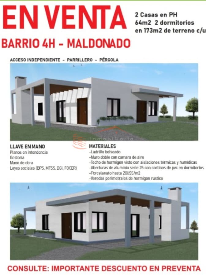 Casa PH en Maldonado, Barrio 4H - Inmobiliaria Gorlero
