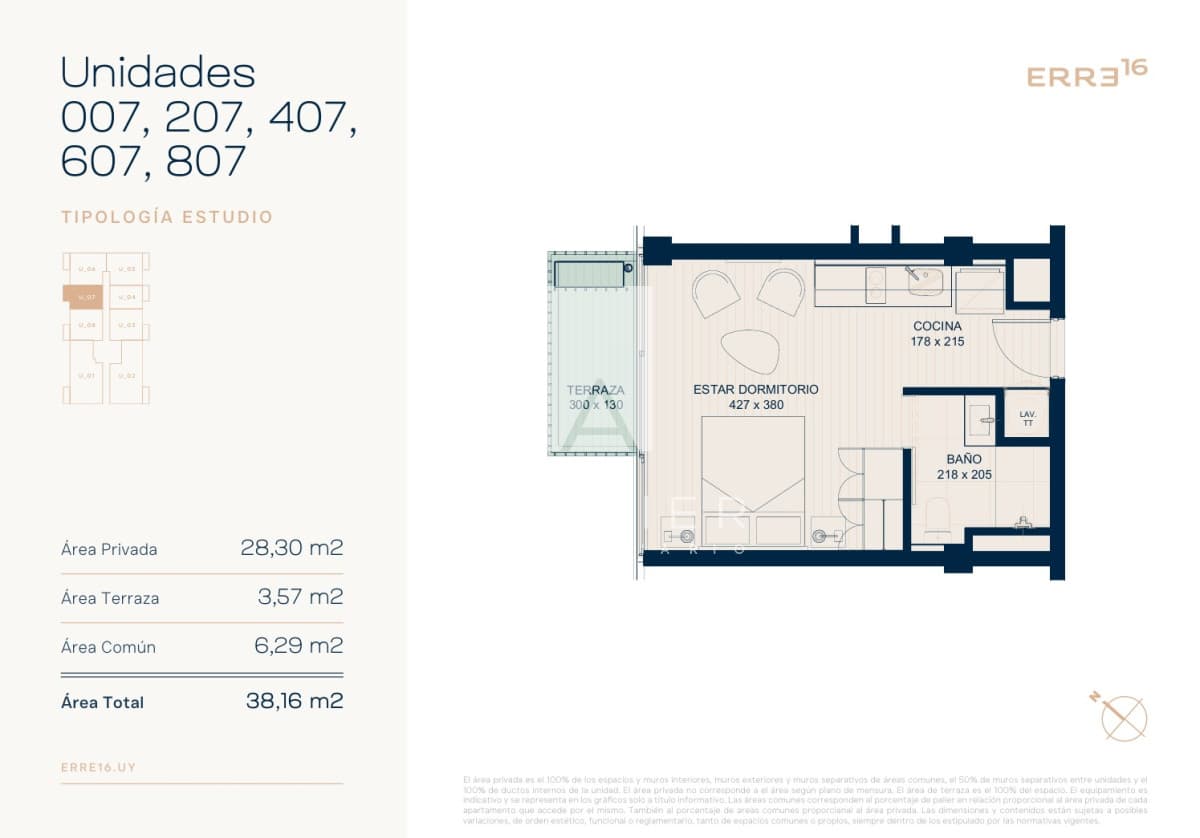 Erre 16, Venta en pozo, Loft