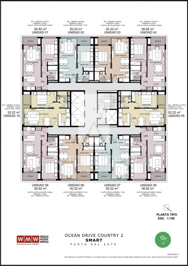 Venta de unidad 1 dormitorio, Ocean Drive Country, Punta del Este