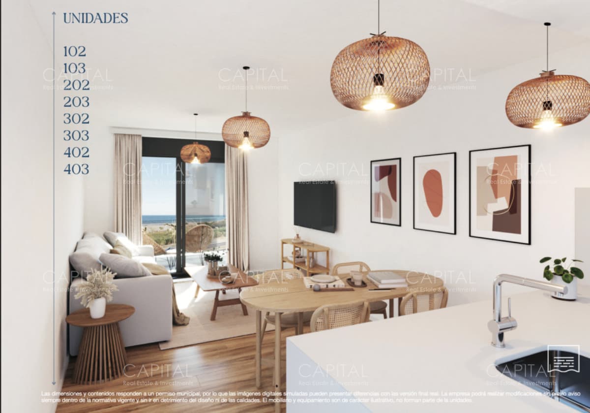 Apartamento 1 dormitorio frente al mar en Parque Carrasco