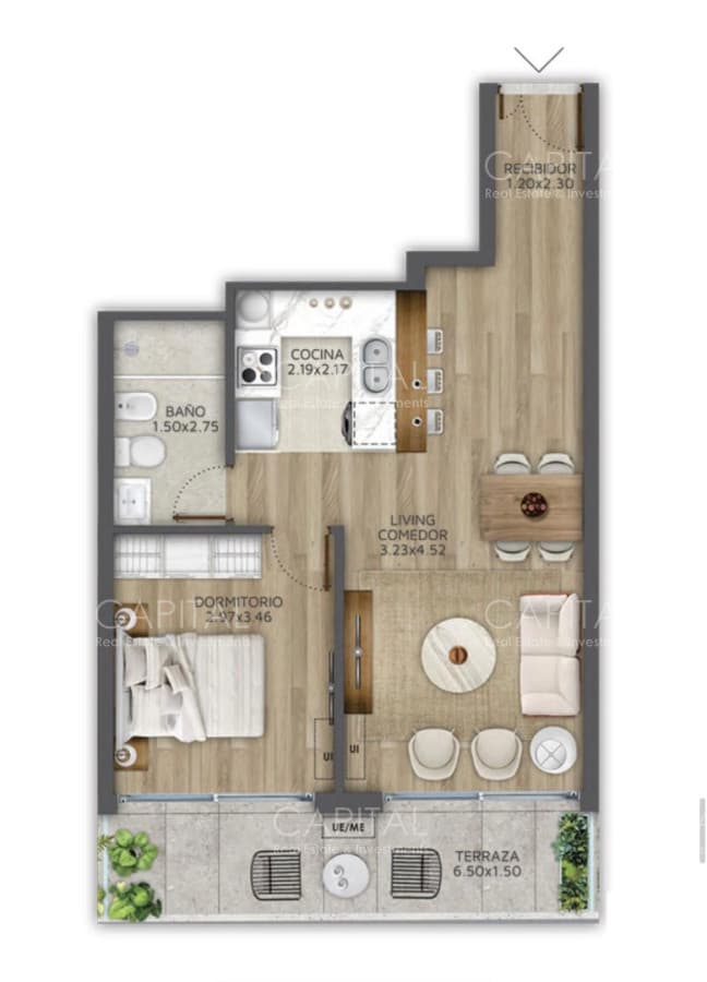 Apartamento de un dormitorio en venta zona pocitos Proyecto Icon 26