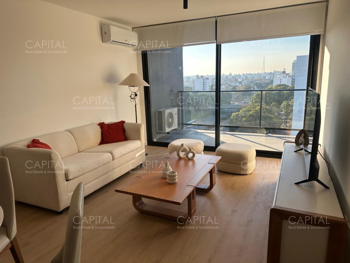 Apartamento de un dormitorio con garaje en alquiler anual amoblado zona Punta Carretas