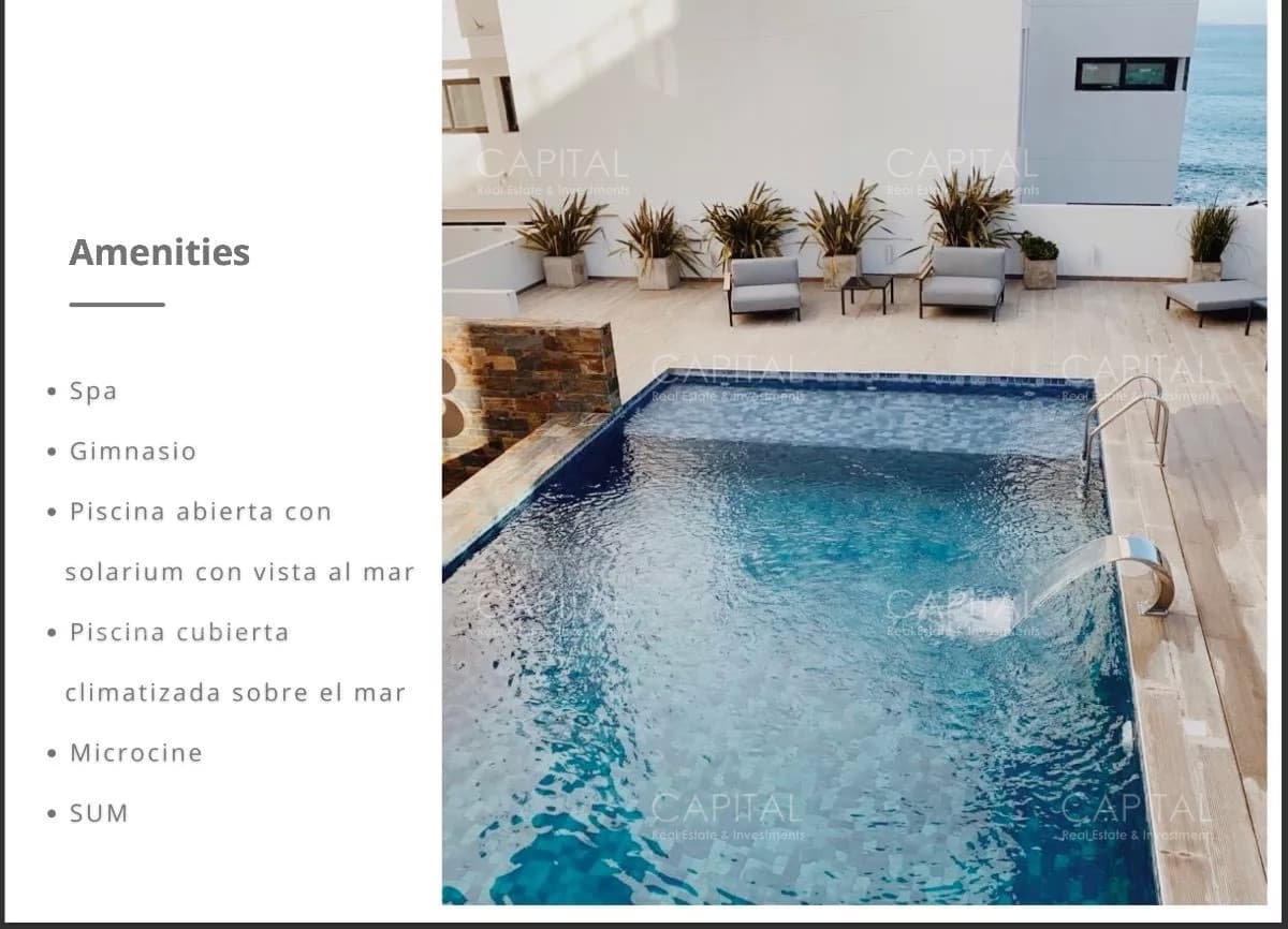 Apartamento frente al mar de tres dormitorios en Penisnula de Punta del este