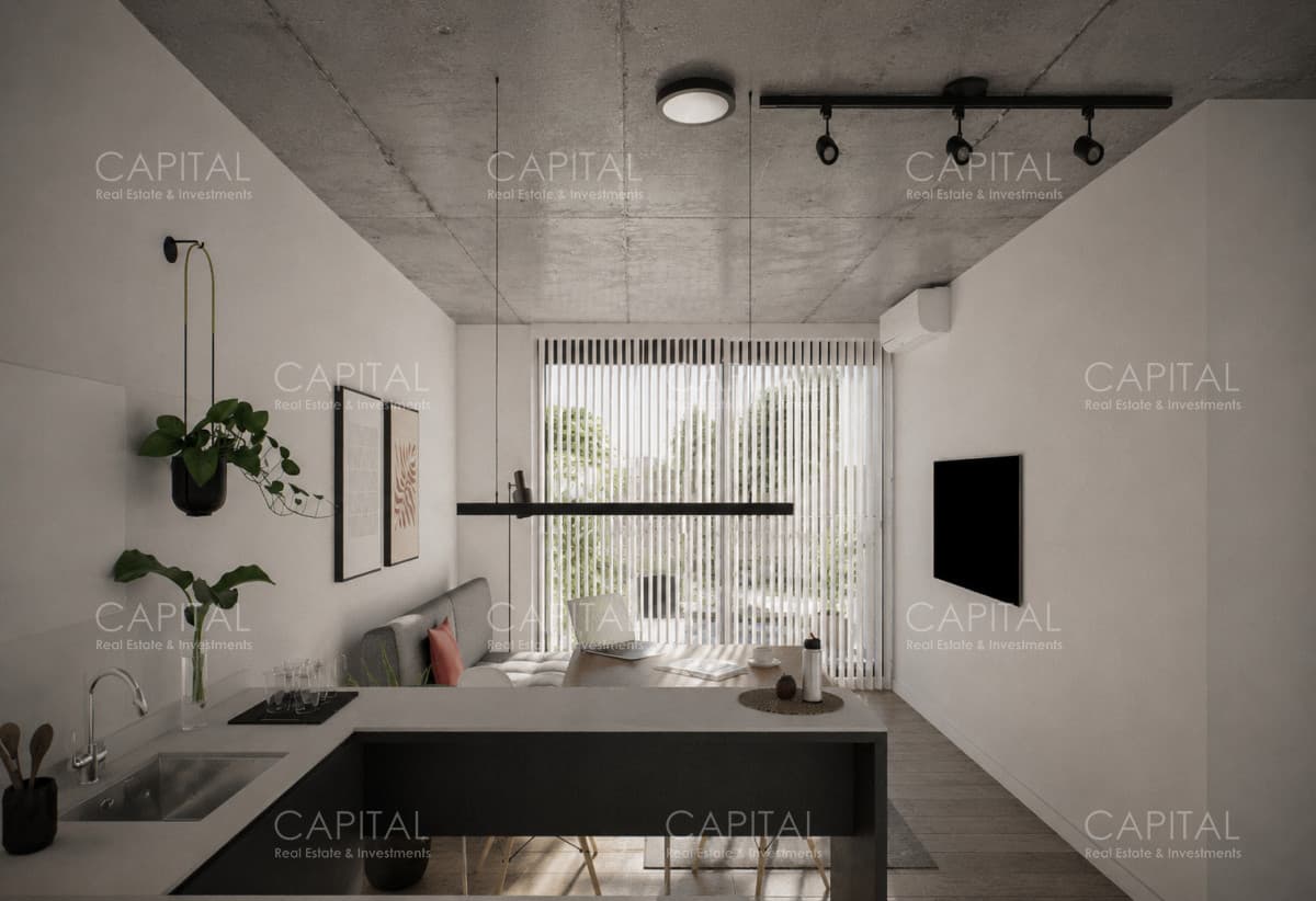 Monoambiente en venta en Cordón con terraza, gimnasio y solárium