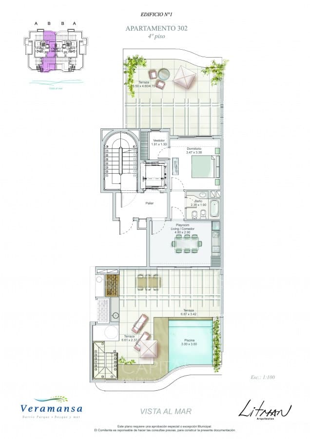 Excelente Penthouse en Venta Frente al Mar - Playa Mansa