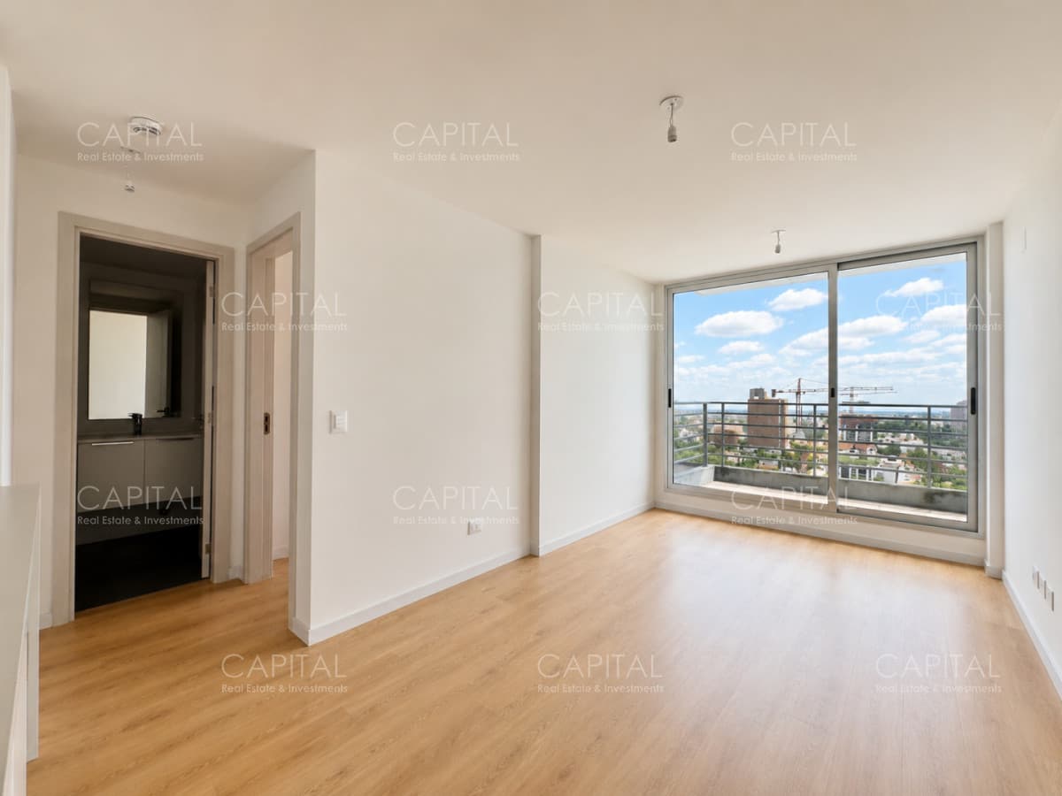 Apartamento de un dormitorio en venta piso alto en zona Tres Cruces