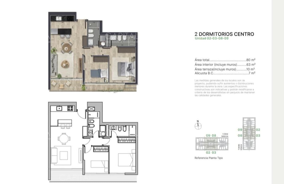 Departamento 3 ambientes en pozo en Punta Del Este